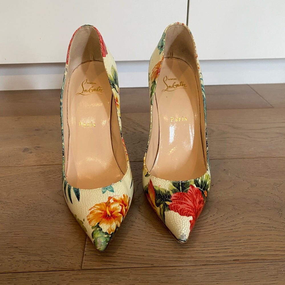 Christian Louboutin Pigalle Floral / Tropical heels